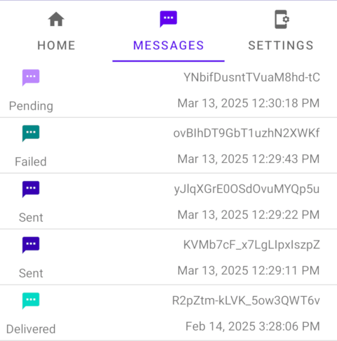 Message Status UI